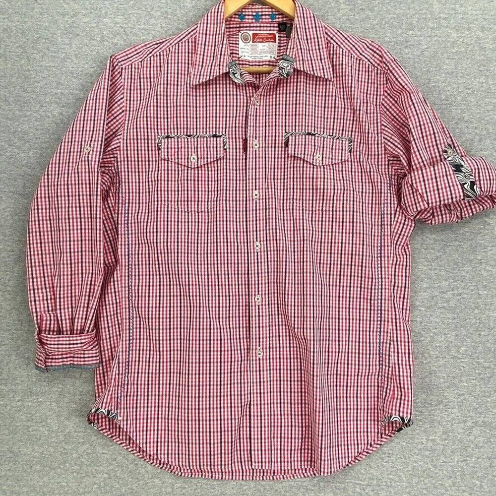Freshly Laundered Robert Graham Shirt Mens XL Pink Plaid Button Up Long Sleeve